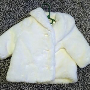 Gymboree Faux Fur and satin lined baby girl jacket